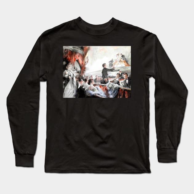 High Resolution Everett Shinn First Row at the Opera 1942 Long Sleeve T-Shirt by tiokvadrat